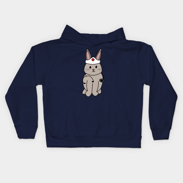 Nurse Rabbit Kids Hoodie by Viaful